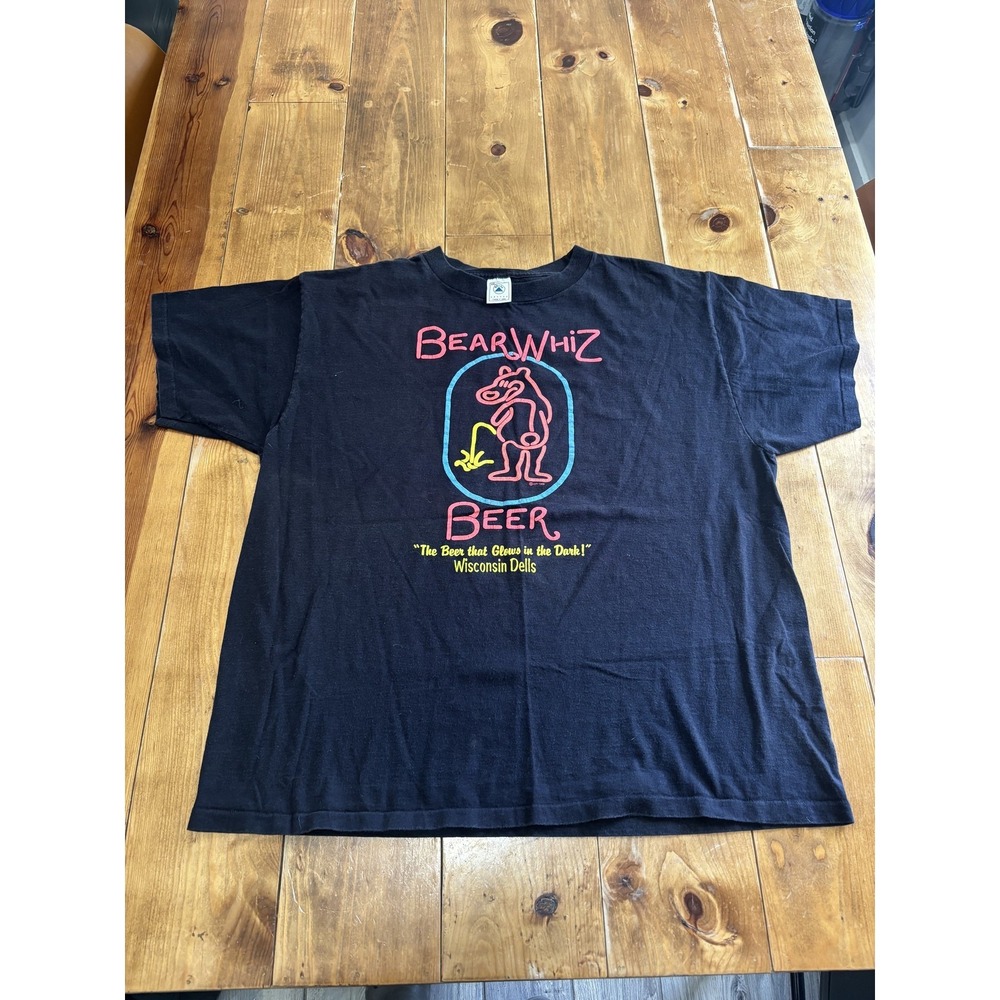Vintage 1988 Bear Whiz Beer Wisconsin Dells T-Shirt Delta Made in USA XXL